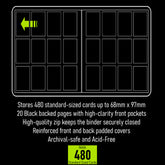 MintKeeper - Premium 12-Pocket Zip Card Binder - Blue